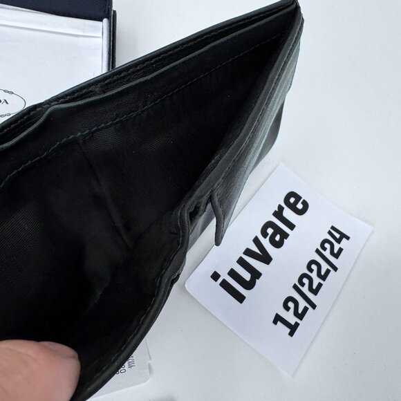 AUTHENTIC Prada Black Leather Mens Bifold / Wallet - Picture 8 of 9